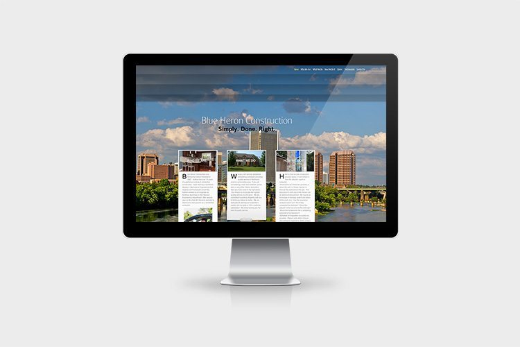 Blue Heron Construction Website Design