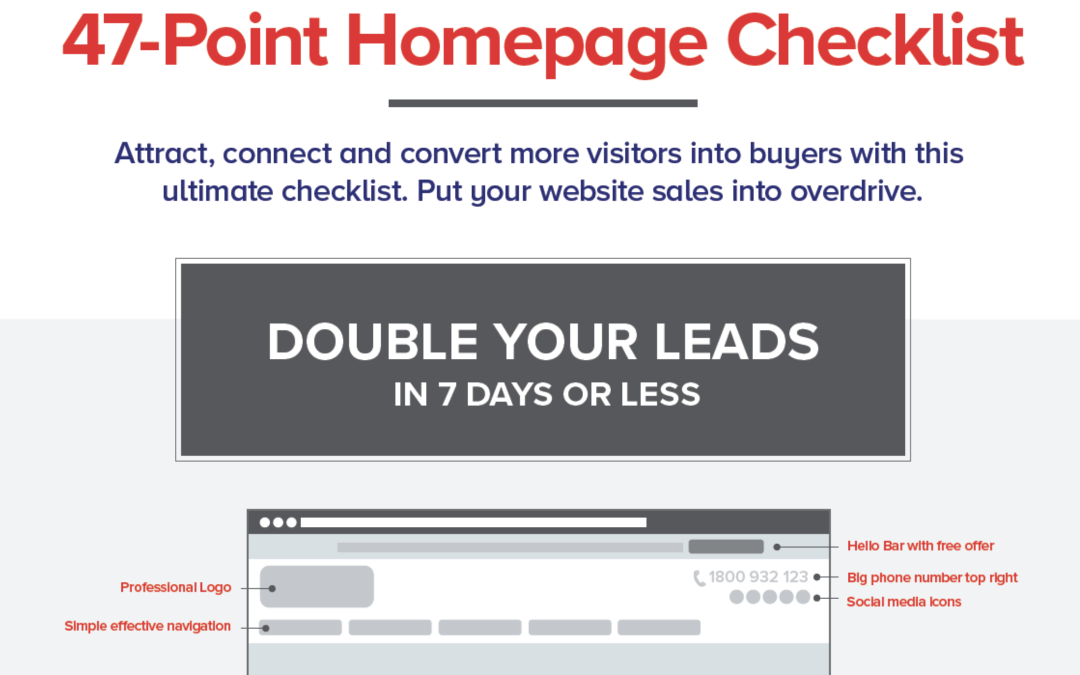 47-Point Homepage Checklist: